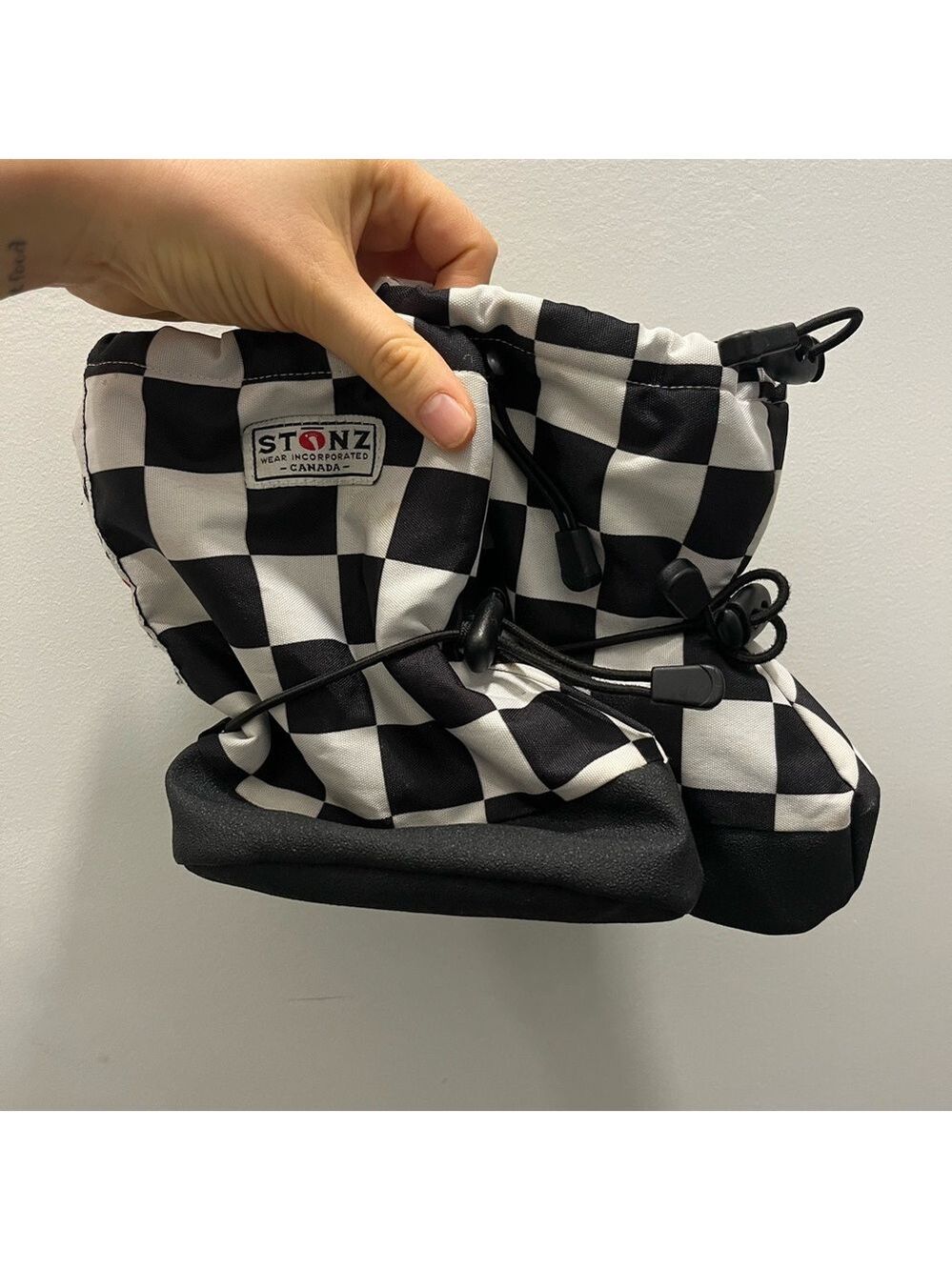 Stonz Black and White Kids Boots